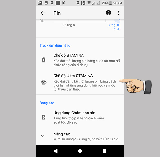 Chọn chế độ Ultra